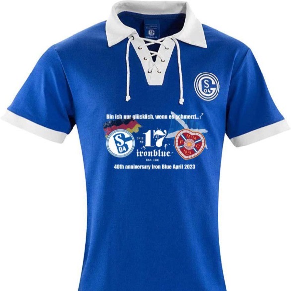 Blaues Jubiläumstrikot von Iron Blue 1983
